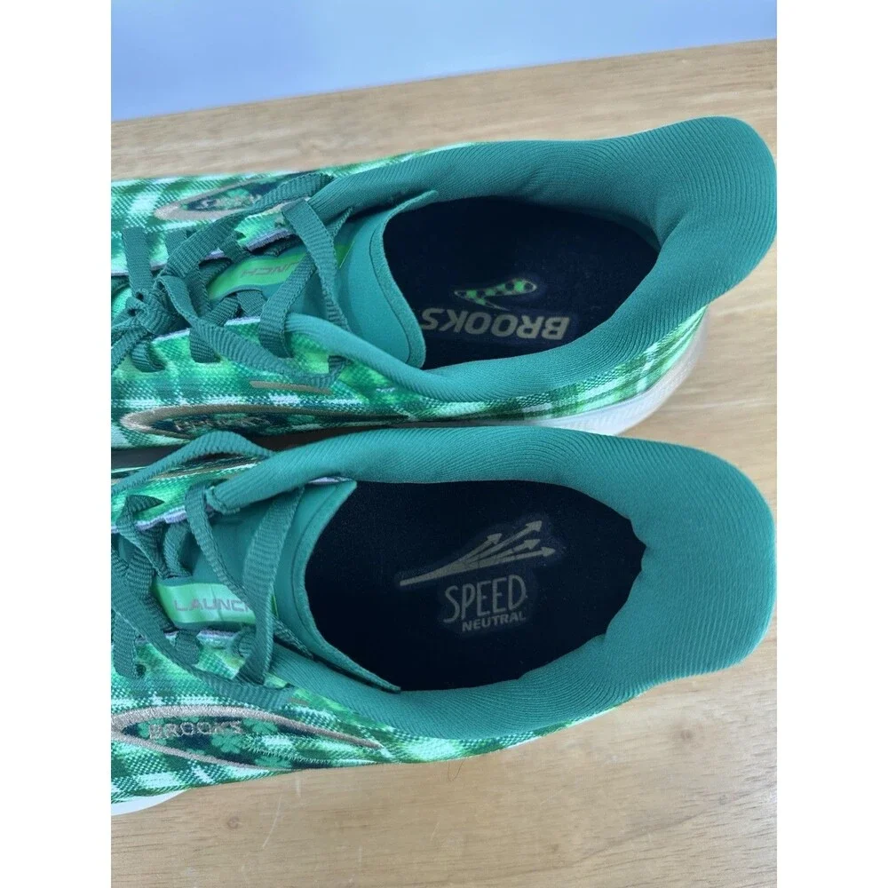 NWOB Brooks Launch 10 Run Lucky Clover Green Men Running Shoes Size 11